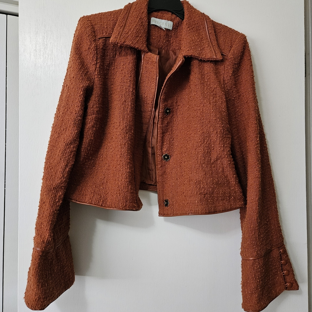 Women's Rust Textured Blazer